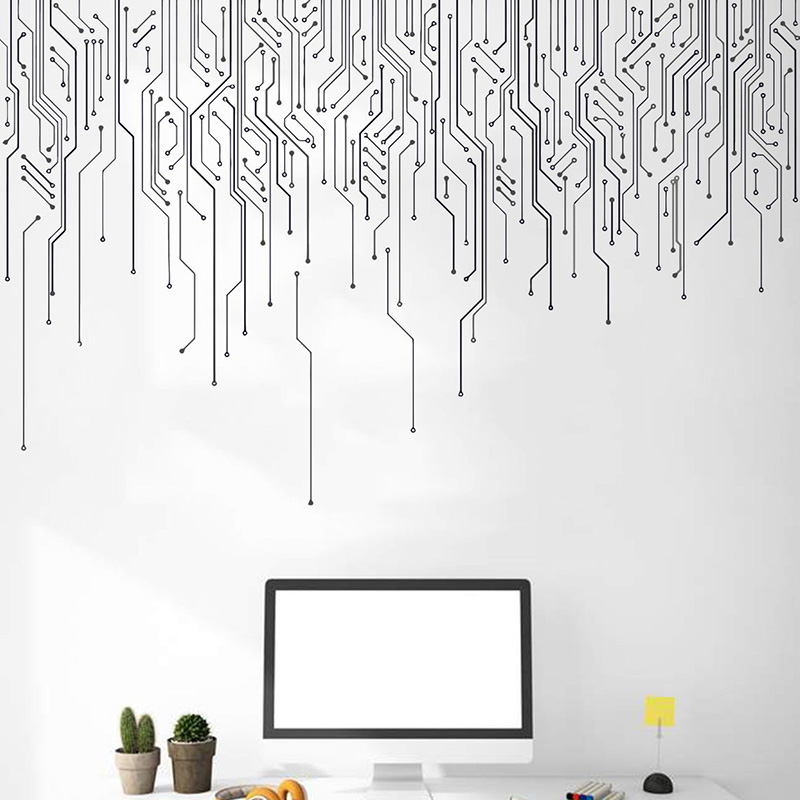 Office Work Tech - الكمبيوتر ديكور تكنولوجيا المعلومات ، لوحة
