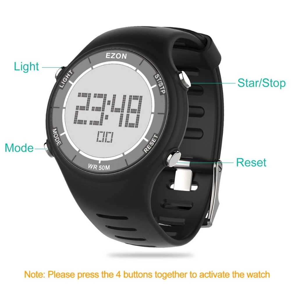 EZON موضة جديدة للمرأة ساعة ري - مراجعة Digital Timer Countdown وسعره
